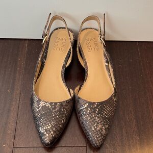 Naturalizer Women's Snakeskin Slingback Flats